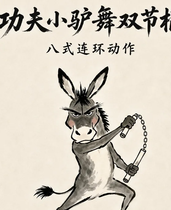 功夫小驴舞双节棍 第 1 页